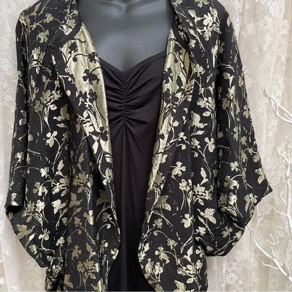 Zara W & B Collection Jacket. Stunning, Black & Gold Jacket - Picture 9 of 9
